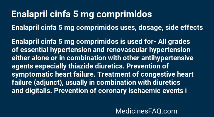 Enalapril cinfa 5 mg comprimidos