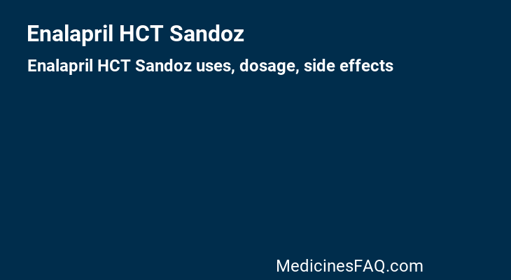 Enalapril HCT Sandoz