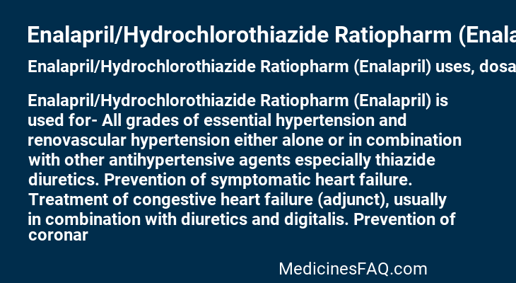 Enalapril/Hydrochlorothiazide Ratiopharm (Enalapril)