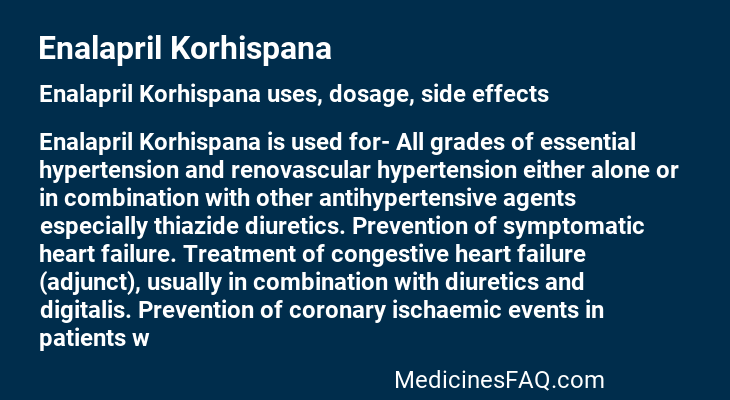 Enalapril Korhispana