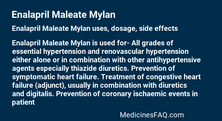 Enalapril Maleate Mylan