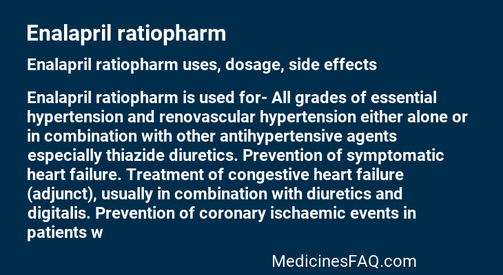 Enalapril ratiopharm