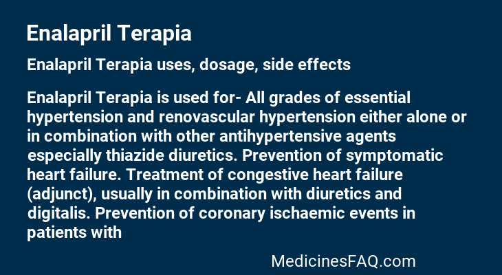 Enalapril Terapia