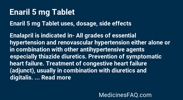 Enaril 5 mg Tablet