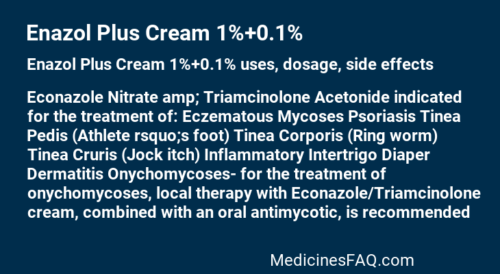 Enazol Plus Cream 1%+0.1%