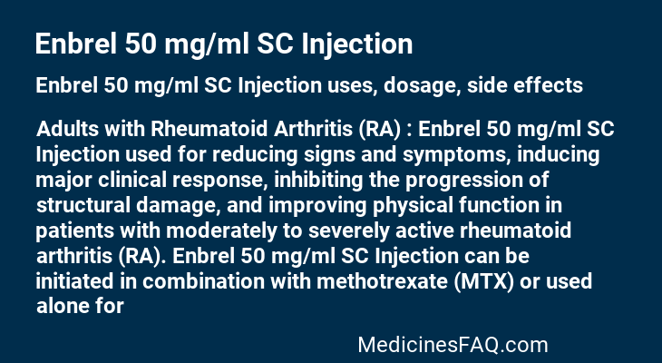 Enbrel 50 mg/ml SC Injection