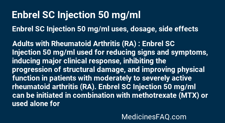 Enbrel SC Injection 50 mg/ml