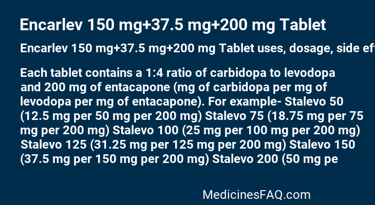 Encarlev 150 mg+37.5 mg+200 mg Tablet