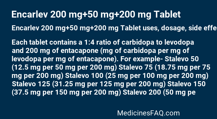 Encarlev 200 mg+50 mg+200 mg Tablet