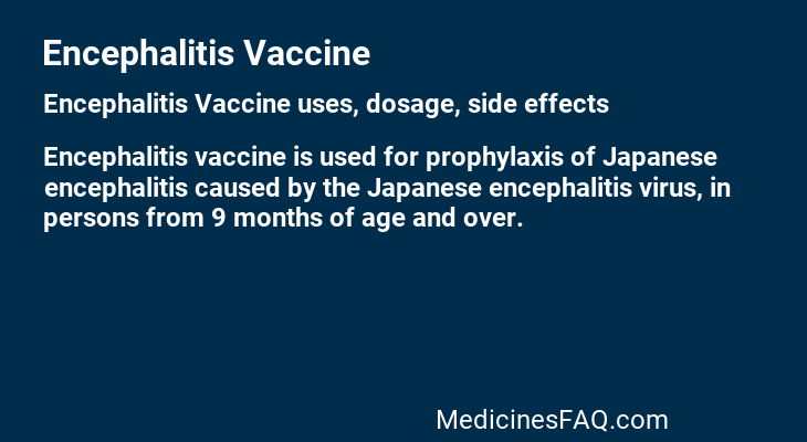 Encephalitis Vaccine