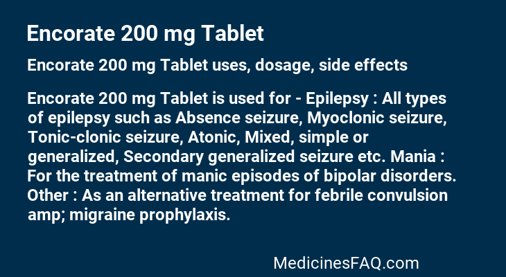 Encorate 200 mg Tablet