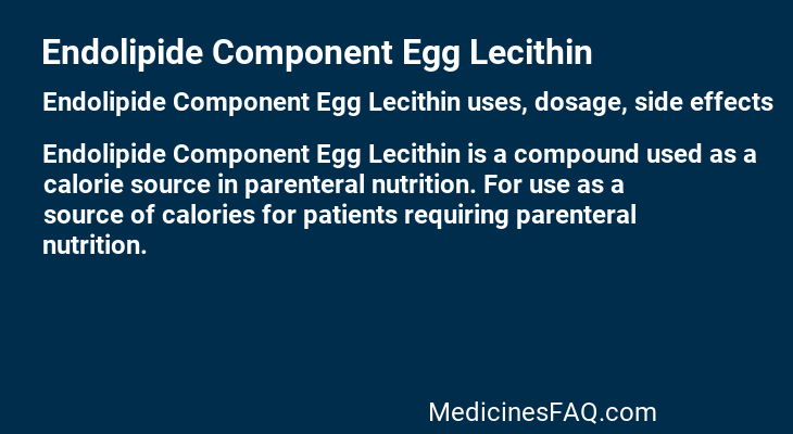 Endolipide Component Egg Lecithin