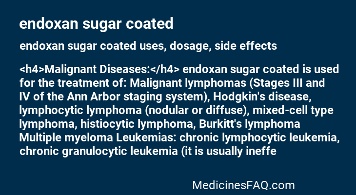 endoxan sugar coated