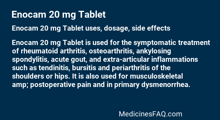 Enocam 20 mg Tablet