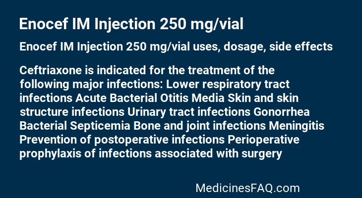 Enocef IM Injection 250 mg/vial