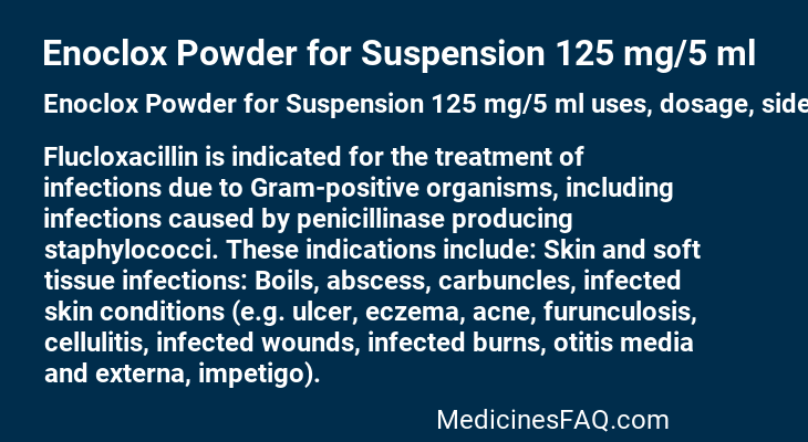 Enoclox Powder for Suspension 125 mg/5 ml