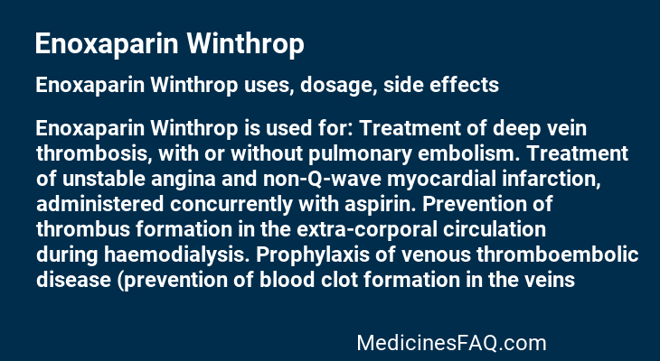 Enoxaparin Winthrop
