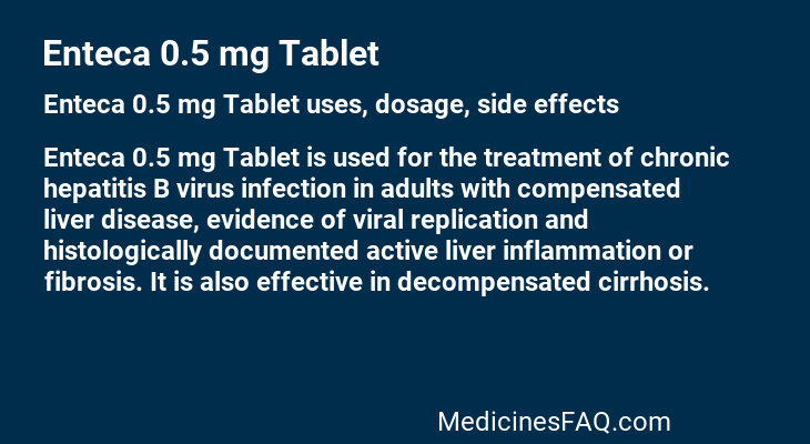 Enteca 0.5 mg Tablet