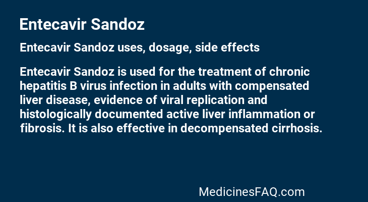 Entecavir Sandoz