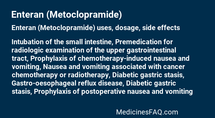 Enteran (Metoclopramide)