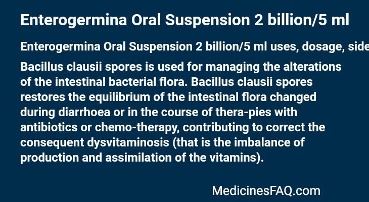 Enterogermina Oral Suspension 2 billion/5 ml