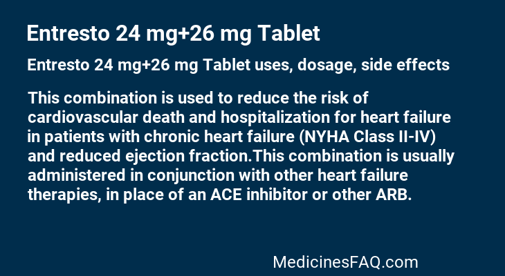 Entresto 24 mg+26 mg Tablet