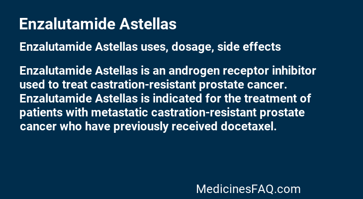 Enzalutamide Astellas