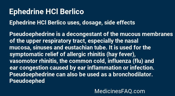 Ephedrine HCl Berlico