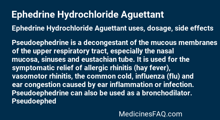 Ephedrine Hydrochloride Aguettant