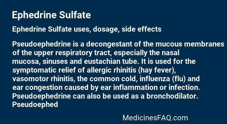 Ephedrine Sulfate