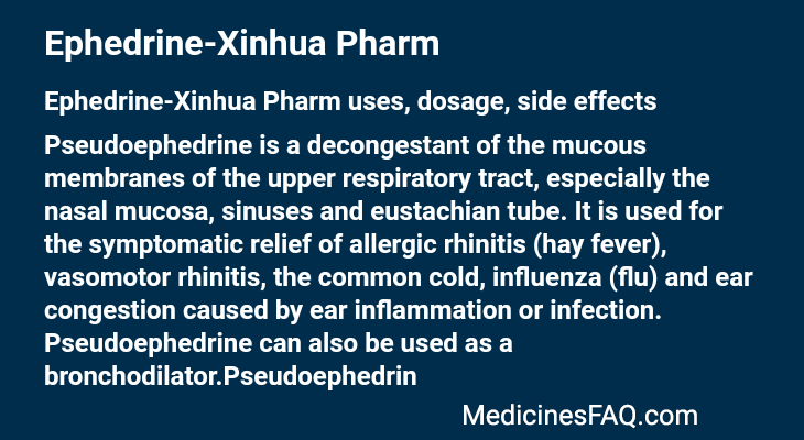 Ephedrine-Xinhua Pharm