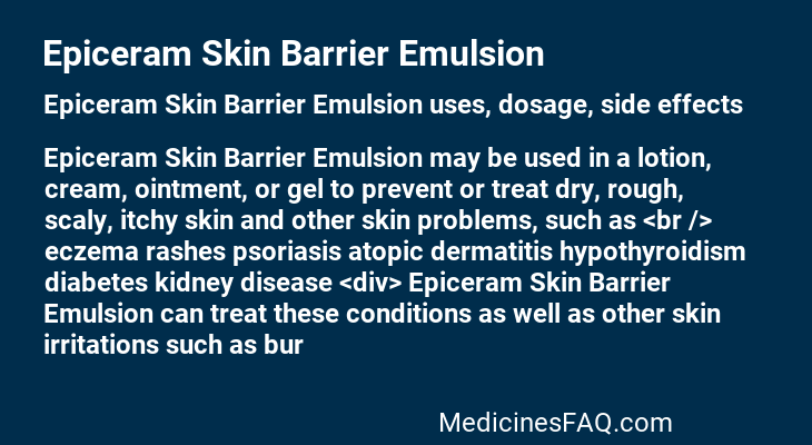 Epiceram Skin Barrier Emulsion