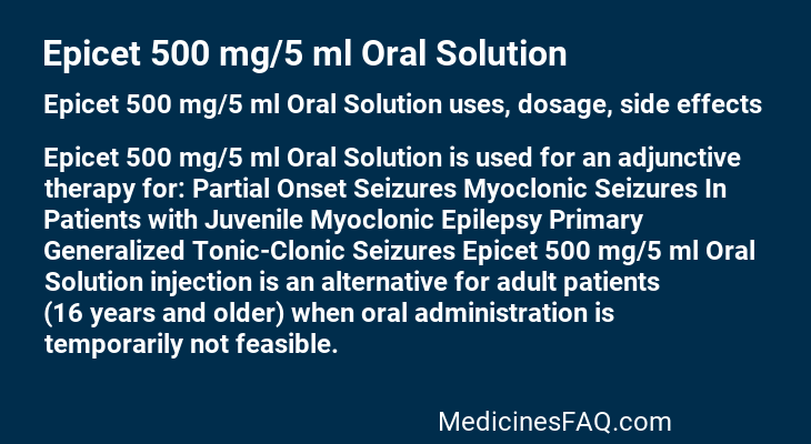 Epicet 500 mg/5 ml Oral Solution