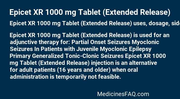 Epicet XR 1000 mg Tablet (Extended Release)