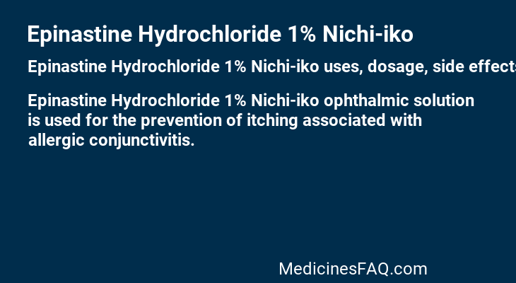 Epinastine Hydrochloride 1% Nichi-iko