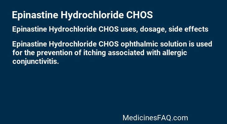 Epinastine Hydrochloride CHOS