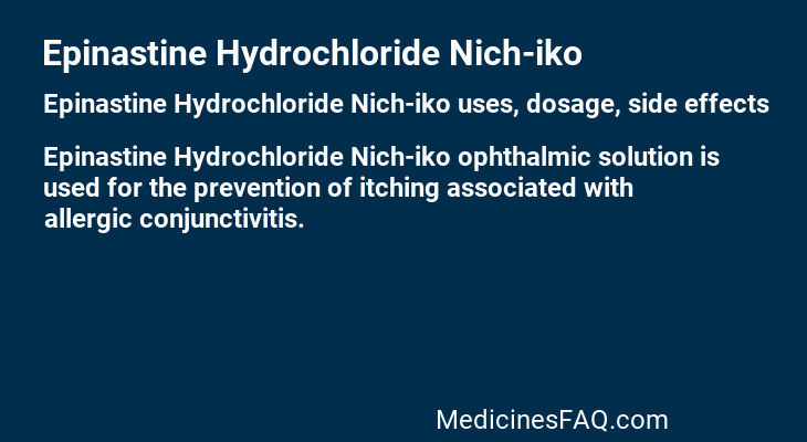 Epinastine Hydrochloride Nich-iko