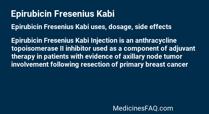 Epirubicin Fresenius Kabi