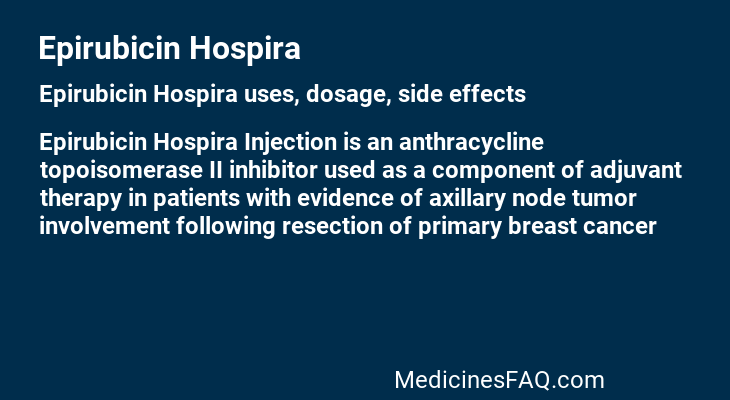 Epirubicin Hospira