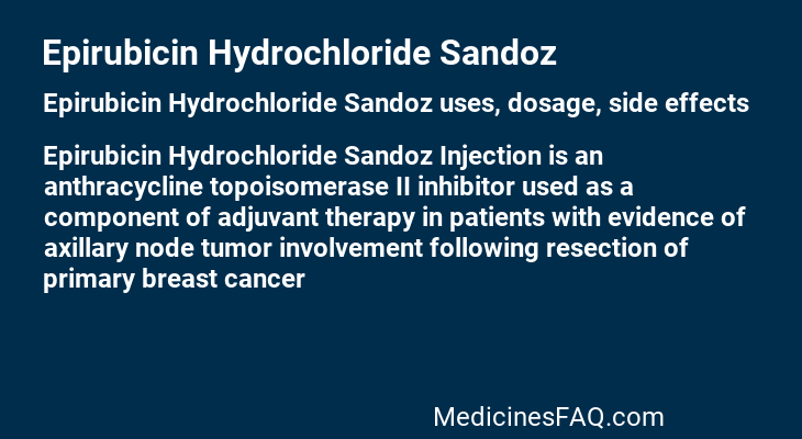 Epirubicin Hydrochloride Sandoz