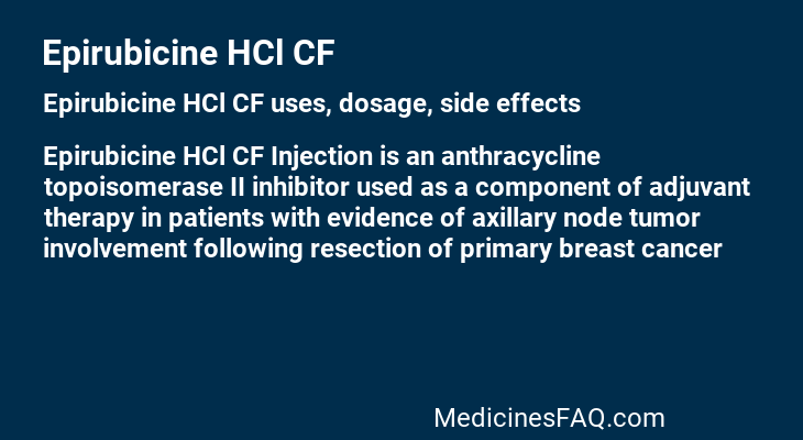 Epirubicine HCl CF