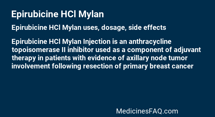 Epirubicine HCl Mylan