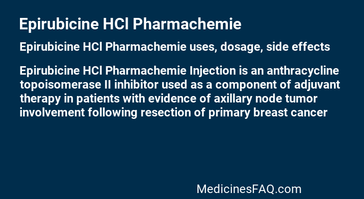 Epirubicine HCl Pharmachemie