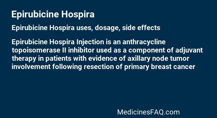 Epirubicine Hospira