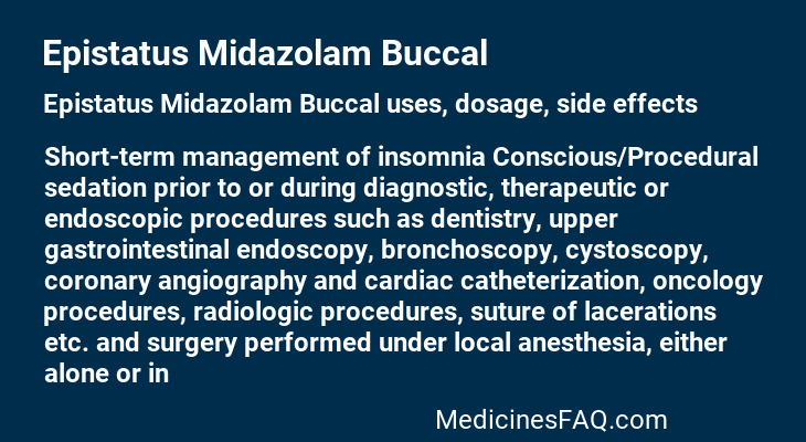 Epistatus Midazolam Buccal