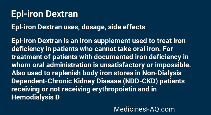 Epl-iron Dextran
