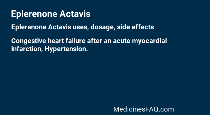 Eplerenone Actavis