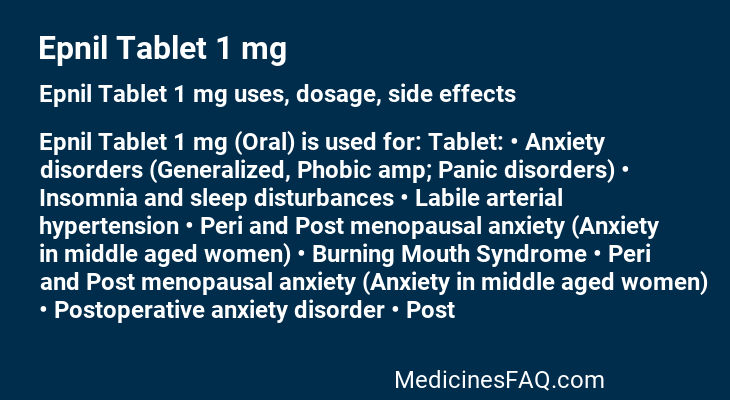 Epnil Tablet 1 mg