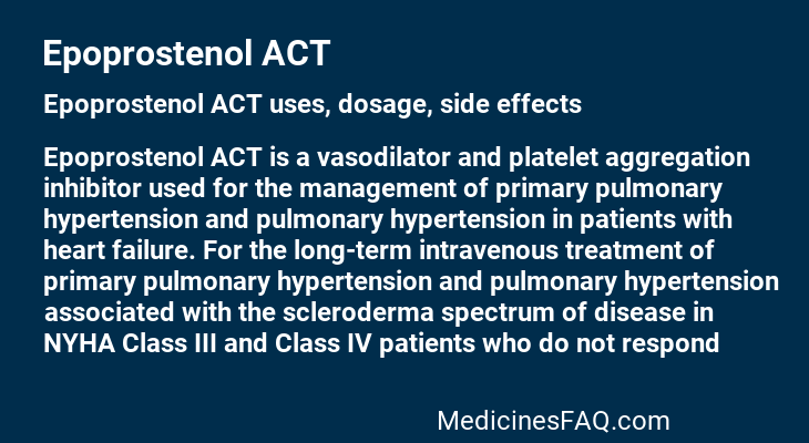 Epoprostenol ACT