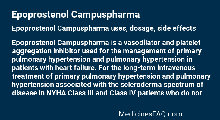 Epoprostenol Campuspharma